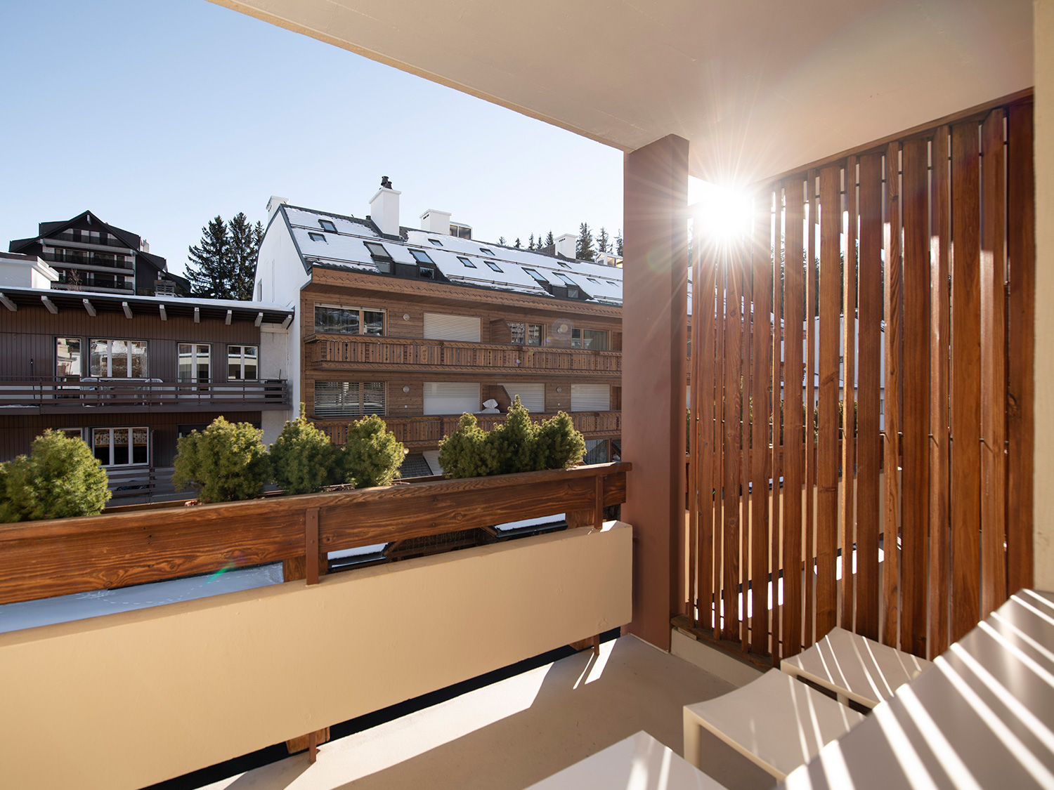 Balcon des chambres de l'Olympic Hôtel